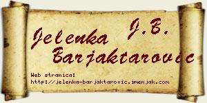 Jelenka Barjaktarović vizit kartica